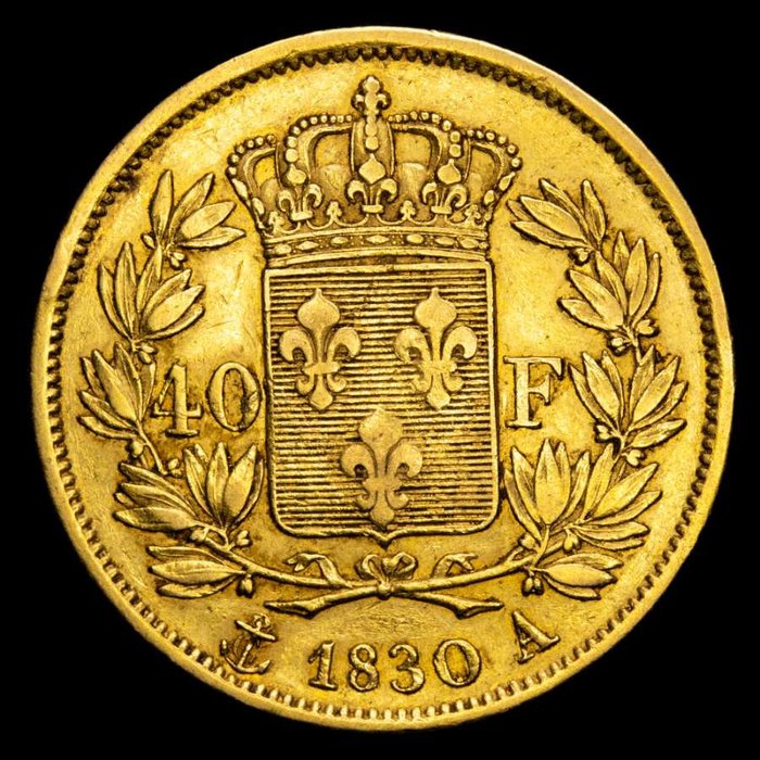 Frankreich. Karl X. (1824-1830). 40 Francs 1830-A, Paris
