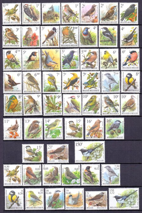 Image 3 of Belgium 1986/2010 - An elaborate collection of Buzin Birds with stamps in BEF, including Preos, dou