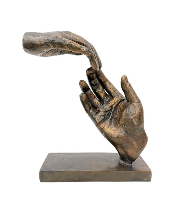 雕像 - Twee handen - 30 cm - 黄铜色