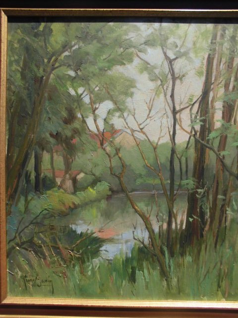 Georges Janin (1884-1955) - Peinture, Paysage de campagne en Lorraine