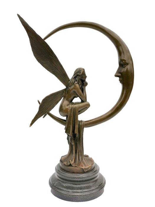 Statuette - The Moon fairy - Bronze