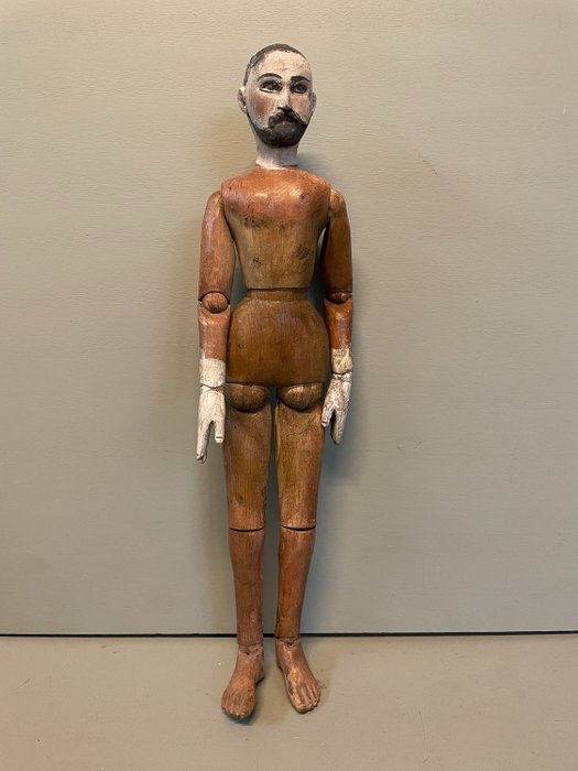 Lay figure - mannequin - poupée de dessin - mannequin d'artiste articulé - Bois de pin - XIXe siècle
