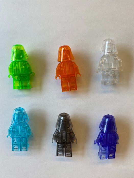 Lot of 2 Lego Darth Vader Prototype Minifigures Trans Colors Authentic rare