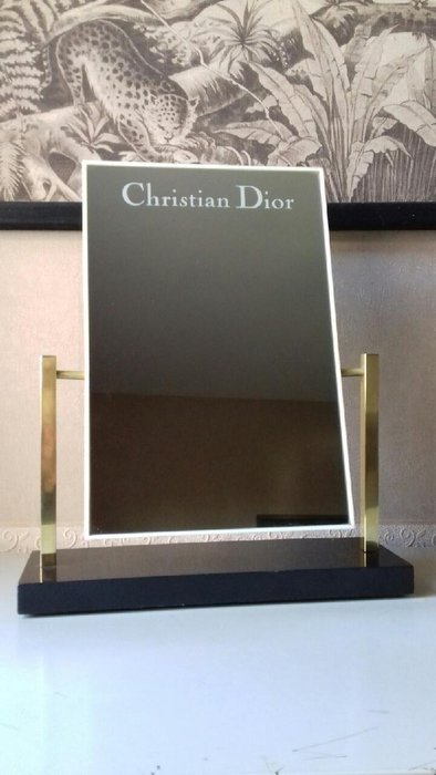 Vintage Christian Dior Werbespiegel - Messing und Kunststoff