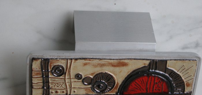 Aluminium deurgreep met keramische tegel