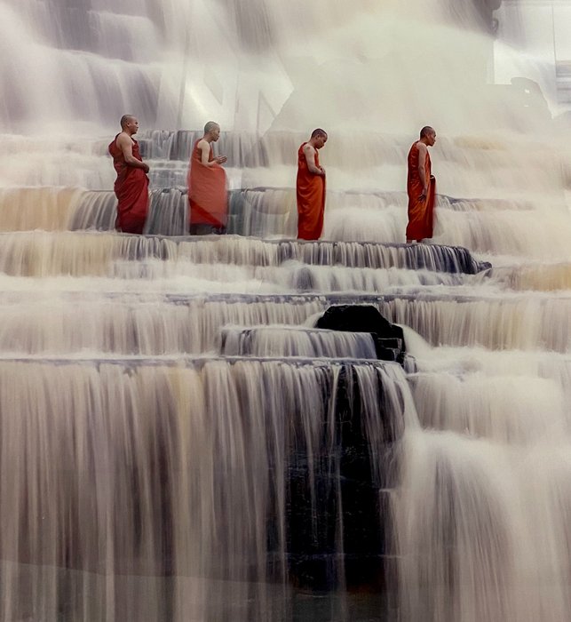 Dang Ngo - Monks in waterfalls