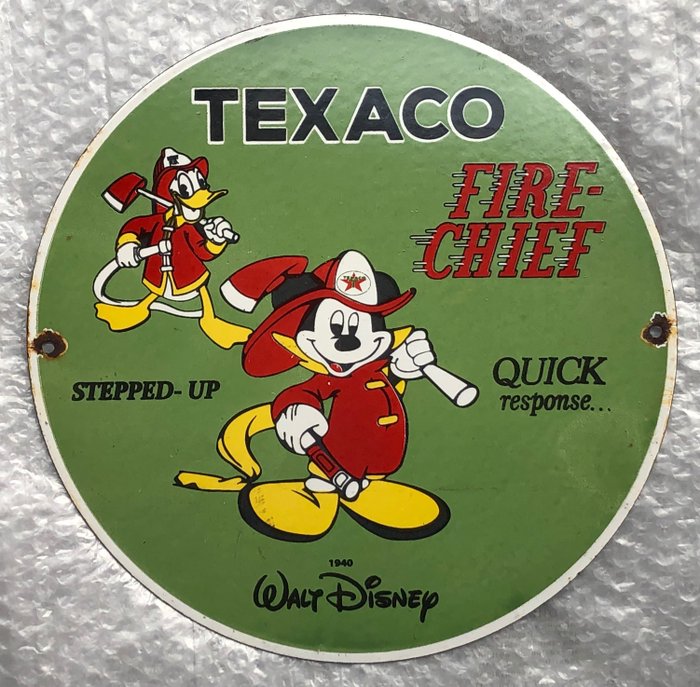 Donald Duck, Mickey Mouse - Texaco Fire Chief