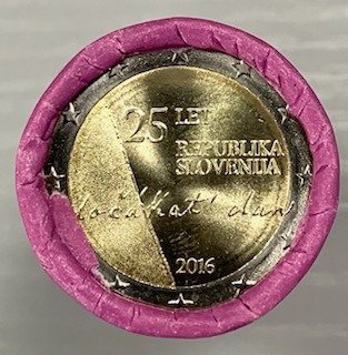 Slovenia. 2 Euro 2016 'indépendance de la République' (25 pieces) in roll