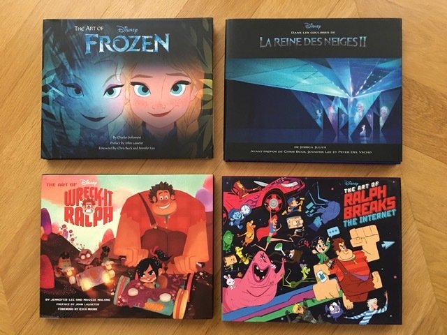 Disney - 4 Livres - The Art Wreck-it Ralph - Frozen - Ralph break breaks the Internet - La Reine des Neiges 2 - EO - (2012/2019)
