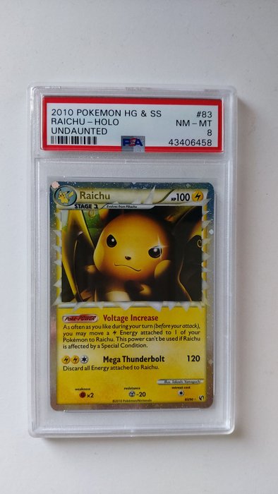 The Pokémon Company - Graded Card PSA Graded 8 Pokemon Raichu (HG&SS-2010)