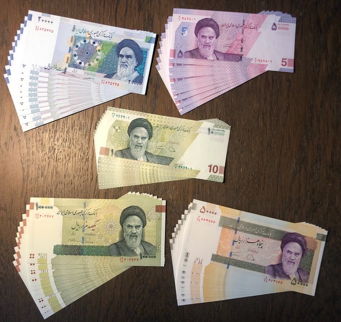 Iran - 80 banknotes - Various dates - including duplicates