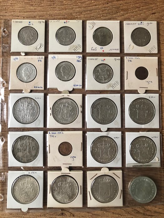 Netherlands. 1 Cent / 50 Gulden 1924/1980. Collectie van 500+ stuks (veel zilver)