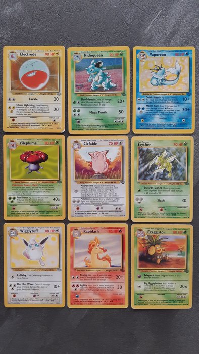 Wizards of The Coast - Pokémon - Collection Jungle set | 60% complete | 7 rares with 3 holo's - 1999