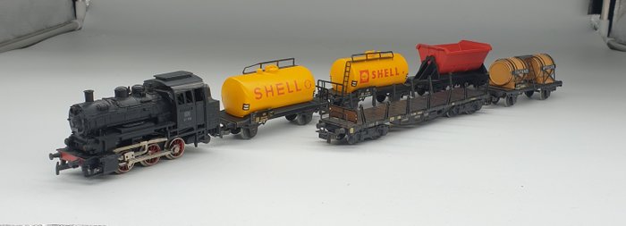 Märklin H0 - 3000 - Freight carriage, Tender locomotive - BR 89, with 5 freight wagons - DB