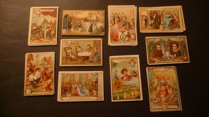 Liebig - Carte à collectionner lot van 10 sets zijnde 60 prenten Sang.nr.527-528-529-530-531-532-533-534-535-536.