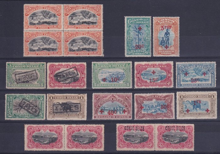 Congo belge 1894/1918 - Selection of 20 Mint MNH stamps MOLS issues