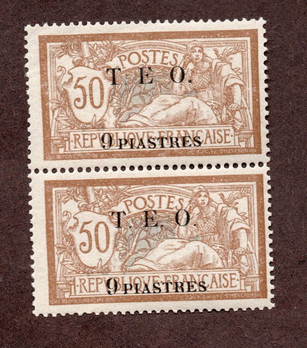 Syrië - No. 9 without period after the “E” and 9a, mint**, deluxe, minimum value: €800!