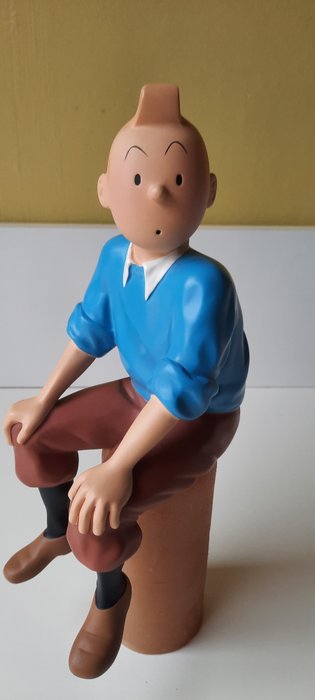 Tintin - Statuette Leblon-Delienne 45 - Tintin Assis - (1991)