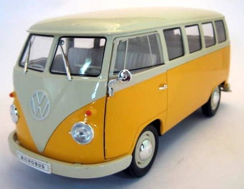 Welly - 1:18 - Volkswagen Bus T1 Beige/Yellow 1963 - Mint Boxed - Limited Edition
