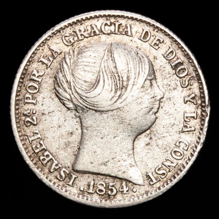 Spain. Isabel II (1833-1868). Real Barcelona - 1854.