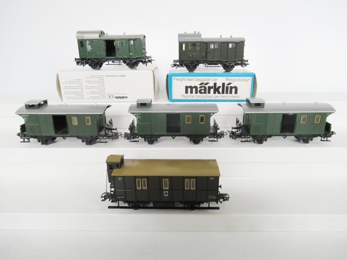 Märklin H0 - 4038/4699 - Freight carriage - 6 baggage cars - DB, KPEV