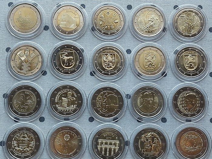 Europe. 2 Euro 2006/2021 Commemorative (20 pieces) in capsules