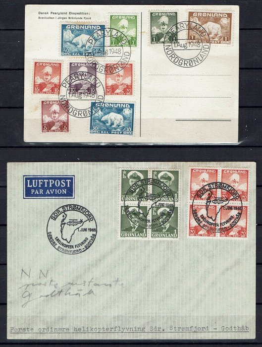 Groenland 1948/1965 - Extensive lot King Christian X, including “Polar Bear” on covers and “SABENA” first flight