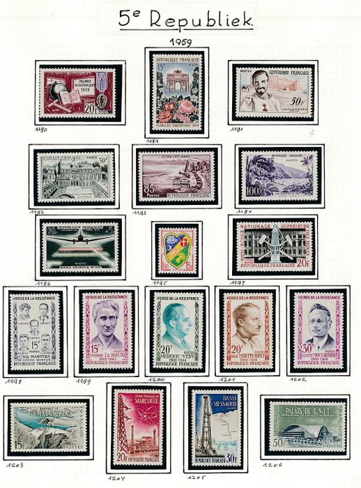 Frankrijk 1959/1989 - Bijna volledige verzameling Frankrijk van 1959 tot 1989. - Yvert & Tellier