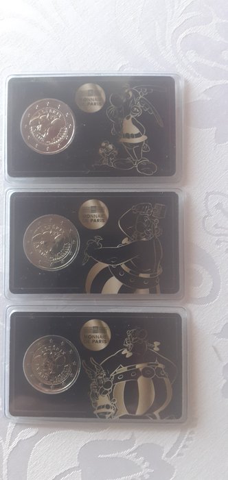 France. 2 Euro 2019 - ASTÉRIX, OBÉLIX, IDEFIX (3 coins)