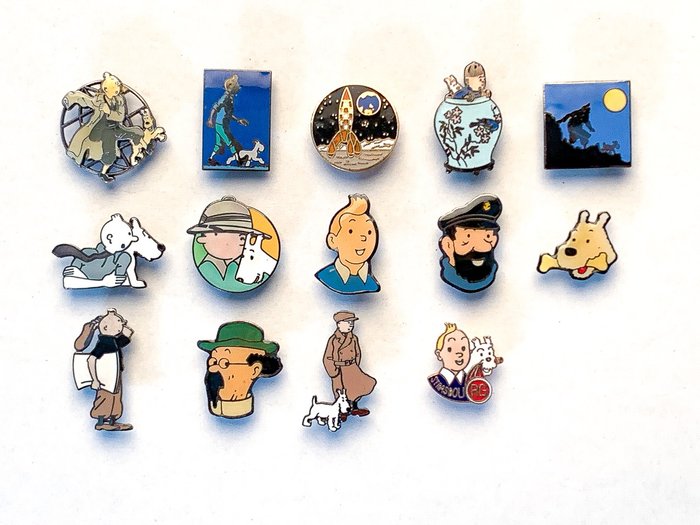 Tintin - Ensemble de 14 pin´s Corner