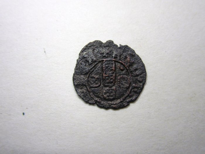 Portugal. D. Afonso V (1433-1438). Meio Real Preto - L - Lisboa - Ponto no 1 ° Quadrante - Não Catalogado