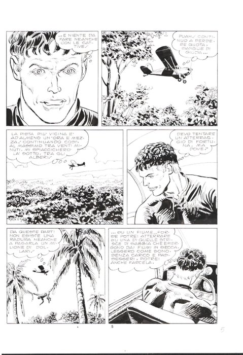 Mister No speciale n. 4 - 3x R.Diso - Tavola Originale "Un mondo perduto" - Page volante - Exemplaire unique - (1989)