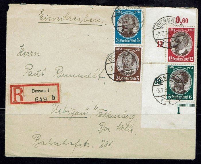 German Empire 1934/1937 - Compilation of documents and MNH issues
