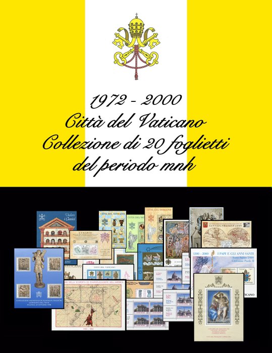 Vatican City 1972/2000 - Collection of 20 souvenir sheets of the period