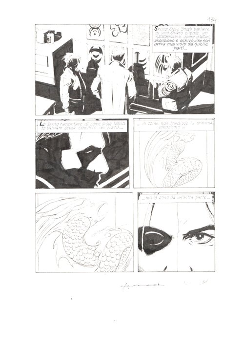 Nathan Never Gigante nuova serie n. 17 - C. Roi - Tavola Originale "I giorni della maschera" - Page volante - Exemplaire unique - (2014)