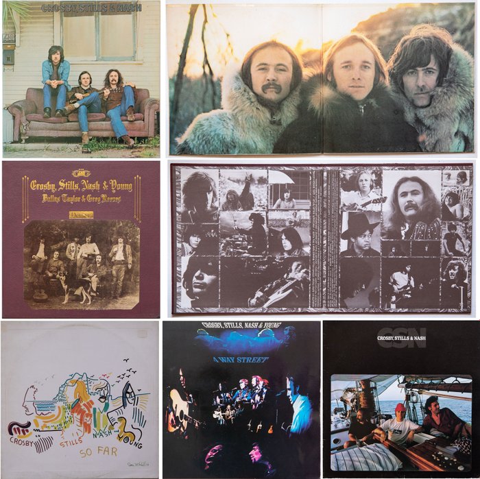 Crosby, Stills, Nash & Young - 5 LP Albums - 2xLP Album (dubbel album), LP's - 1977/1972