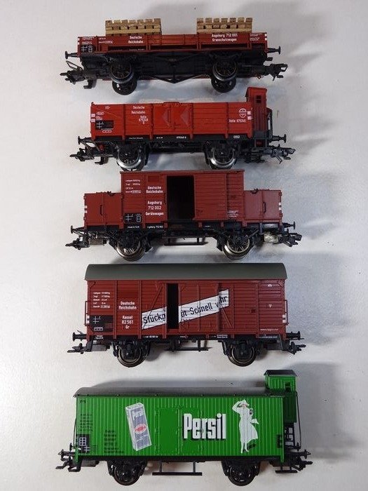 Märklin H0 - Freight carriage - 5 various freight cars - DRG