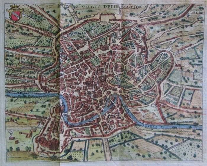 義大利, Lazio, Roma; F. Scoto - Novae Urbis delineatio - 1747