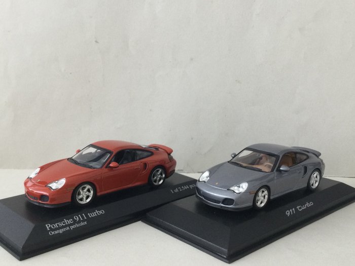 MiniChamps - 1:43 - 2x Porsche 911 Turbo 1999 - Modelnummer: 430 069308 / WAP 020 063 10