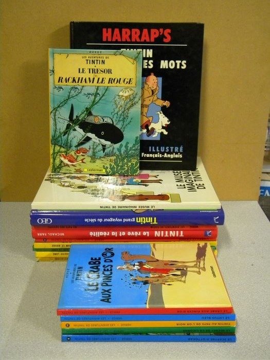 Tintin - Ensemble de 16 ouvrages/albums autour de Tintin - 16x C - Gemengde edities (zie de beschrijving) - (1979/2007)