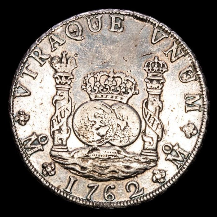 Kingdom of Spain. Carlos III (1759-1788). 8 Reales - 1762. Mexico. M·M. - Columnario.