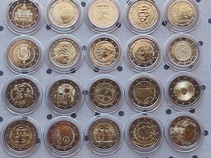 Europe. 2 Euro 2005/2020 Commemorative (20 pieces) in capsules