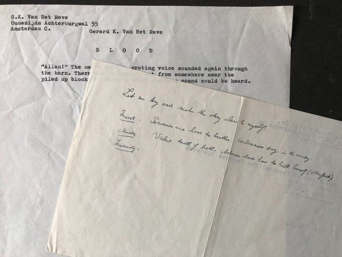 Gerard Reve - Twee kleine manuscripten/typoscripten in het Engels - 1956/1961