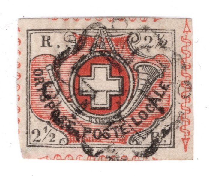 Schweiz 1850 - Übergangsperiode; sogenannte Winterthur, Attest ZUMSTEIN