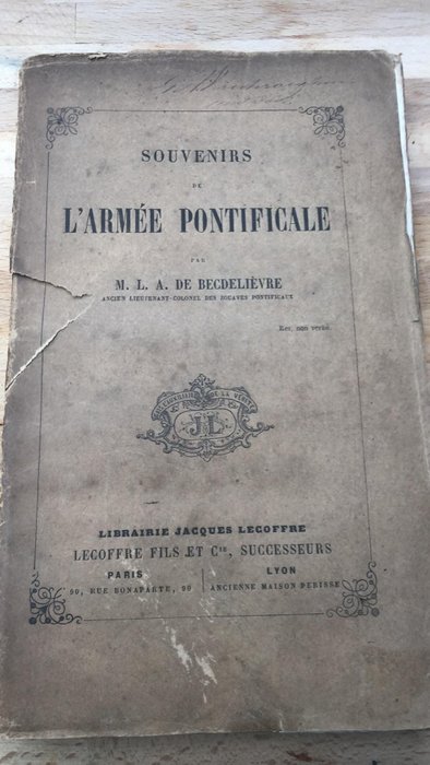 M L A De Becdelièvre e.a. - 4 Books on Papal Zouaves - 1821/1867
