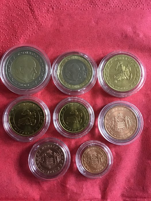 Monaco. Series of 8 coins 2001