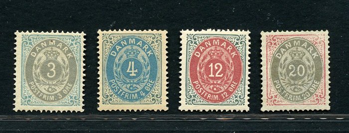 Denemarken 1904/1905 - Regular mail stamps - Cat. AFA NN. 22/23/26/28