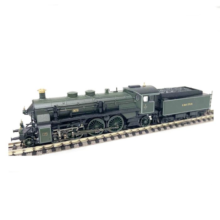 Minitrix N - 16183 - Locomotive à vapeur avec wagon tender - S 3/6, 3673 - K.Bay.Sts.B