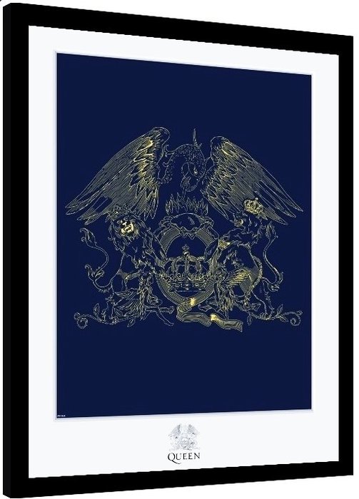 Queen - Queen - Crest / Framed High Quality Poster - Official merchandise memorabilia item - 2015