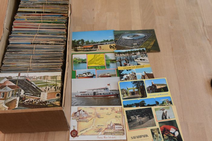 Netherlands - The Netherlands, more than 1000 large format color maps. Village/city views, places of interest, - Postcards (Box with more than 1000 Postcards large format color - Postcards (Collection of 1000) - of 1000) - 1965-2000